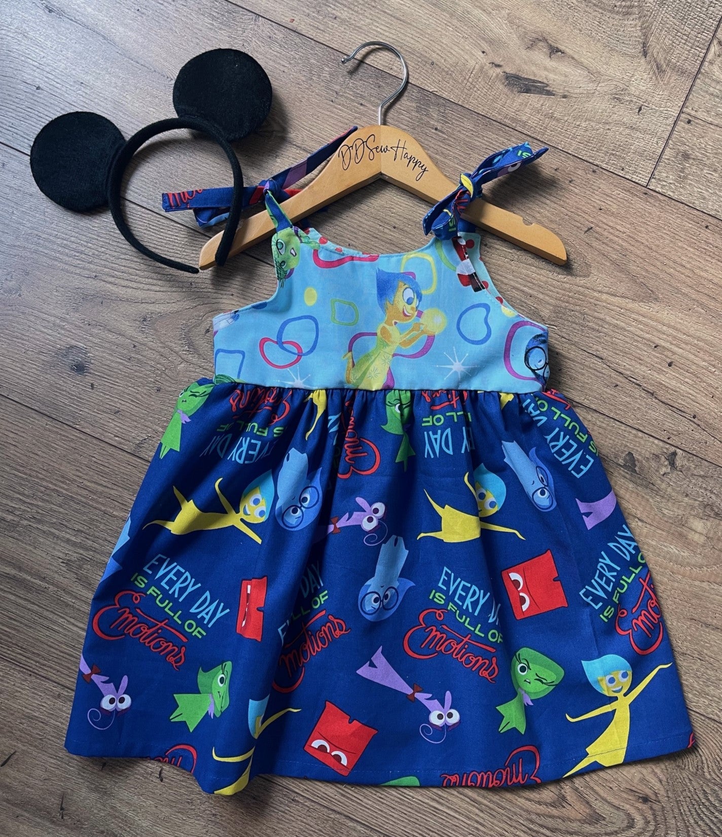 Girls and Toddlers EMOTIONS INSIDE OUT Boho Style Sundress with Shoulder Ties