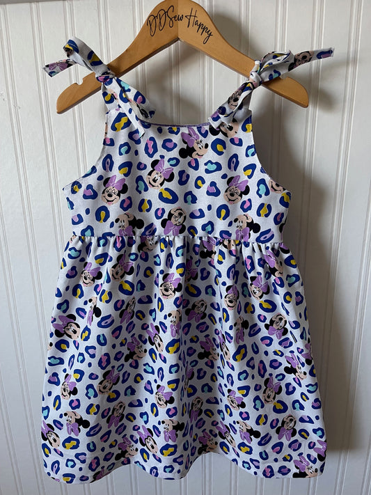 Girls Infant and Toddlers MINNIE MOUSE CHEETAH Inspired Boho Style Sundress