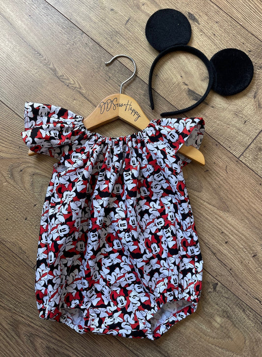 Infant & Toddler Girl's MINNIE Boho Style One Piece Romper