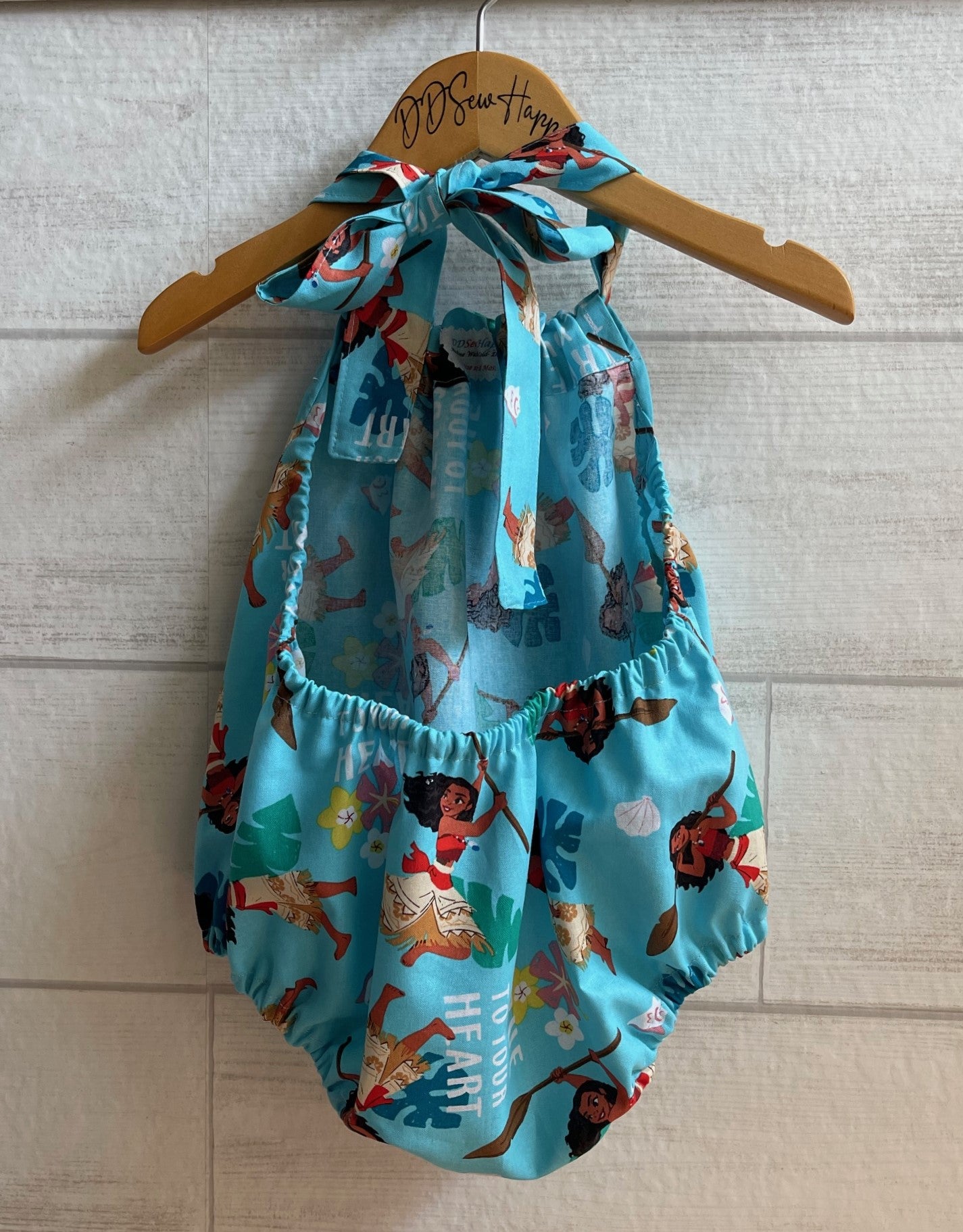 Infant & Toddler Girl's Beachy MOANA BLUE Sunsuit Halter Top Romper