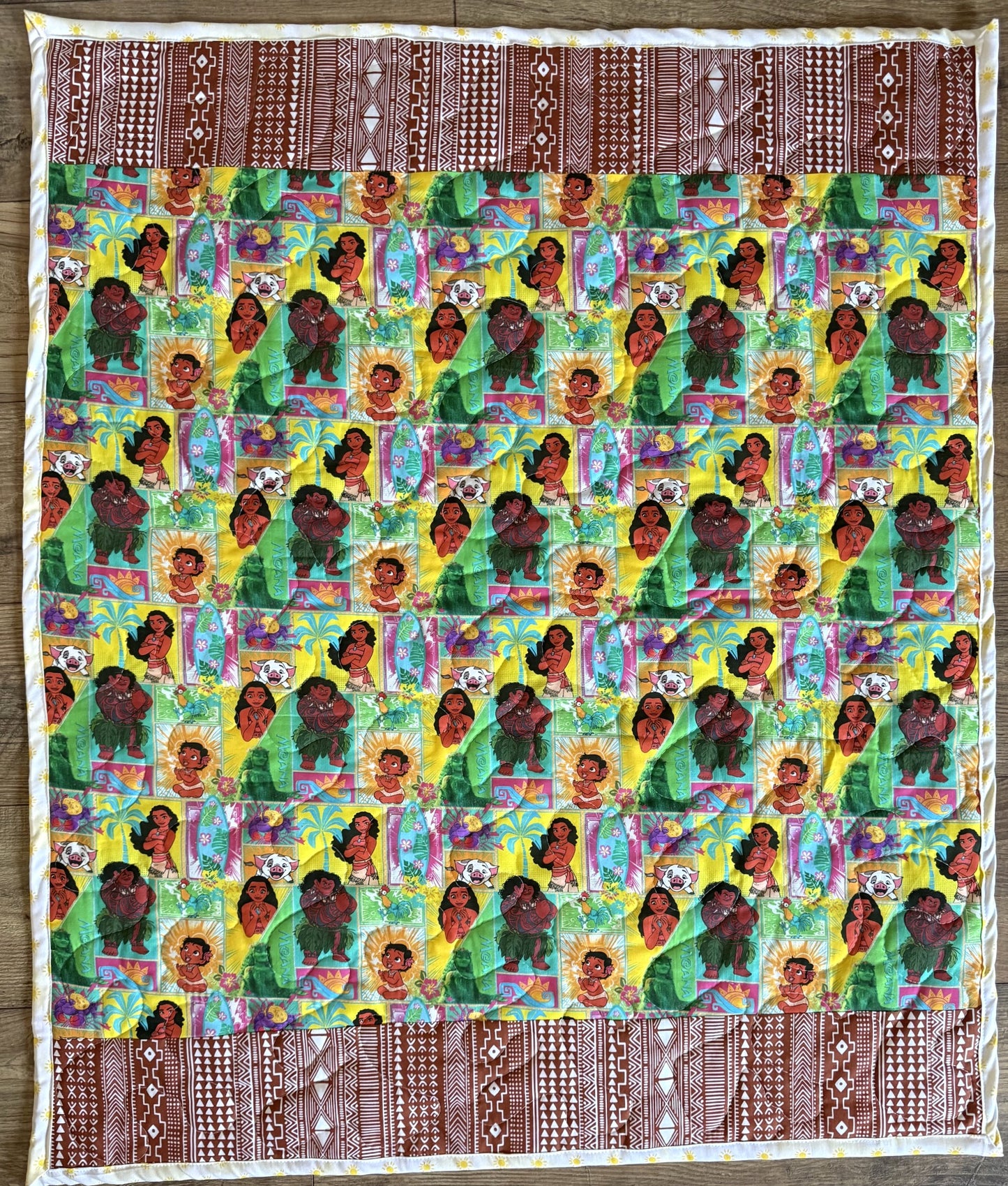 MOANA CARTOON INSPIRED QUILTED BLANKET