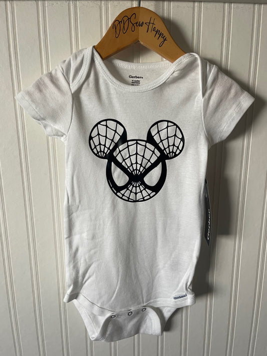 SPIDER MAN MICKEY MOUSE Boys & Girls Infant Funny Baby Onesie Bodysuit One Piece Outfit 