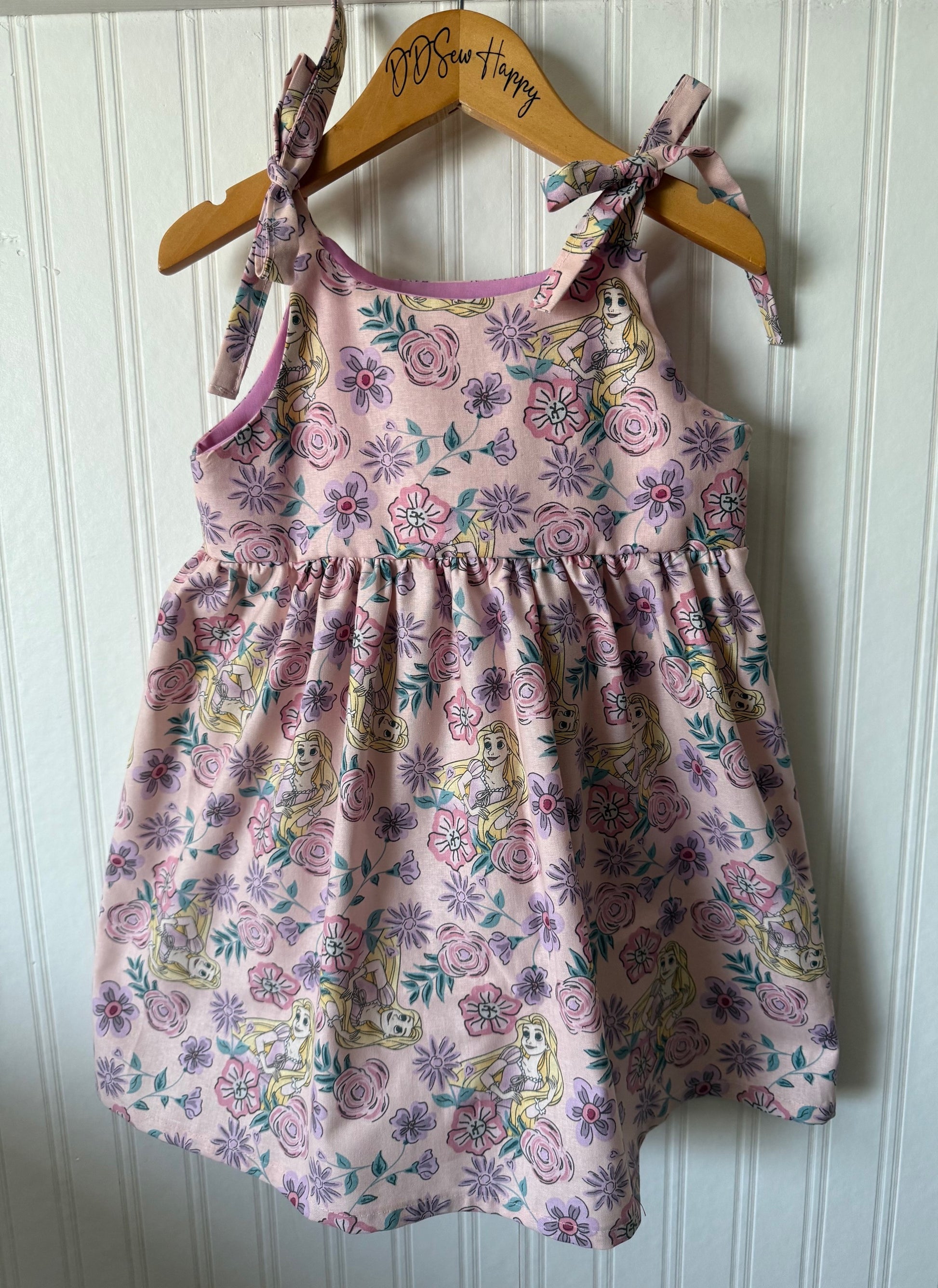 Girls Infant and Toddlers TANGLED RAPUNZEL FLORAL Boho Style Sundress