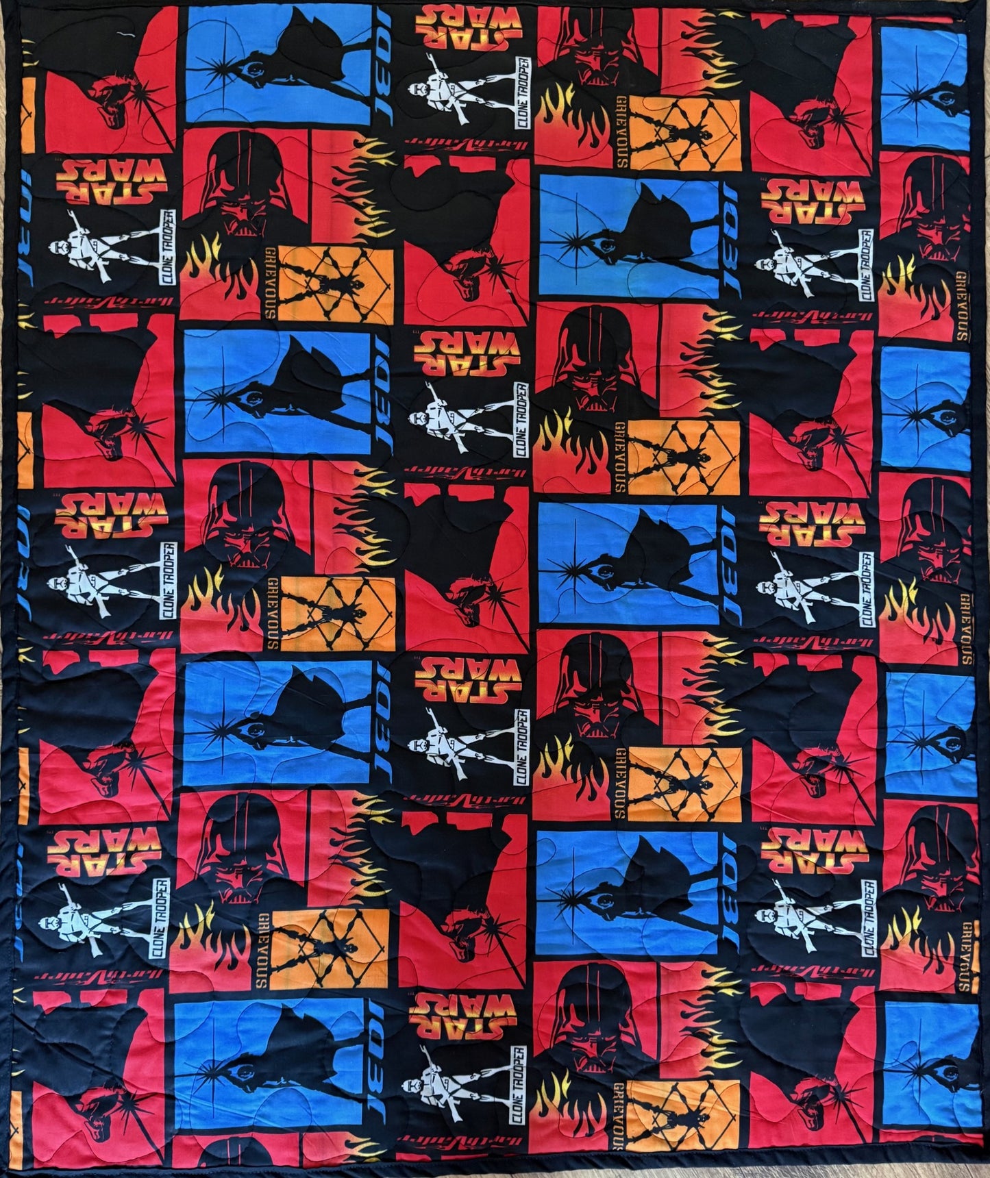 Vader vs Jedi inspired Quilted Blanket