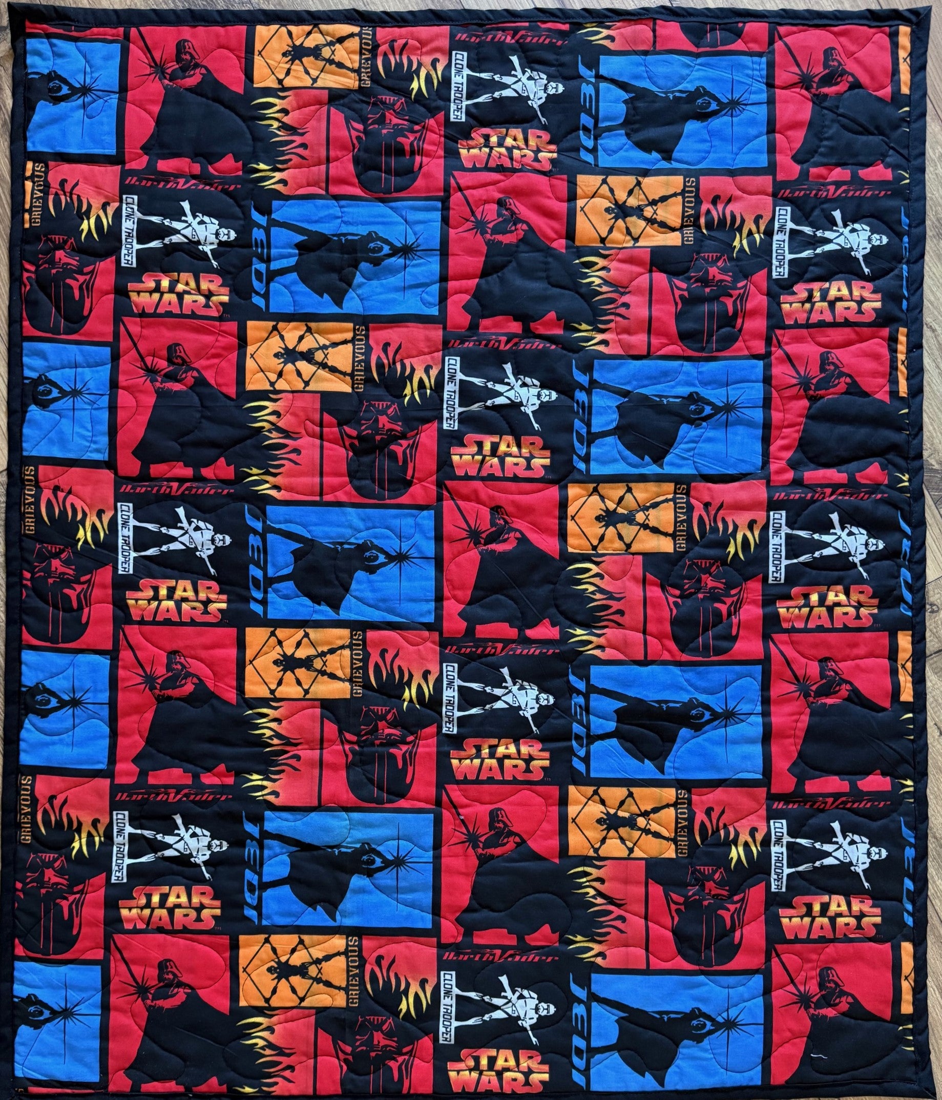 Vader vs Jedi inspired Quilted Blanket