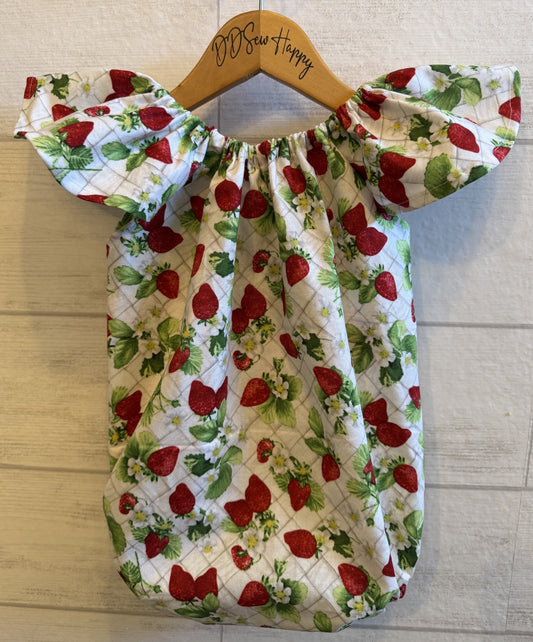Infant & Toddler Girl's STRAWBERRY VINES Inspired Boho Style One Piece Romper