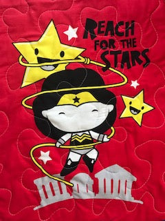 SUPERHEROES DC BABIES IN TRAINING Quilted Blanket