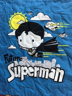 SUPERHEROES DC BABIES IN TRAINING Quilted Blanket