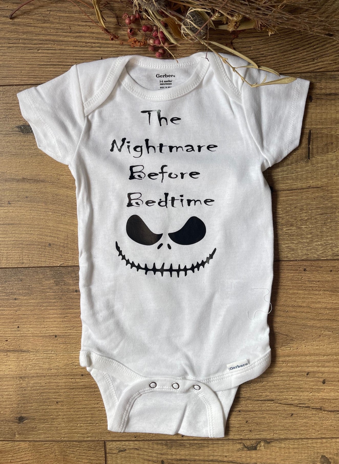 THE NIGHTMARE BEFORE BEDTIME Infant Baby Onesie Bodysuit Outfit