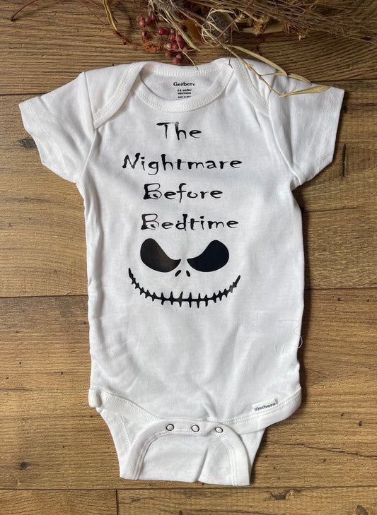THE NIGHTMARE BEFORE BEDTIME Infant Baby Onesie Bodysuit Outfit