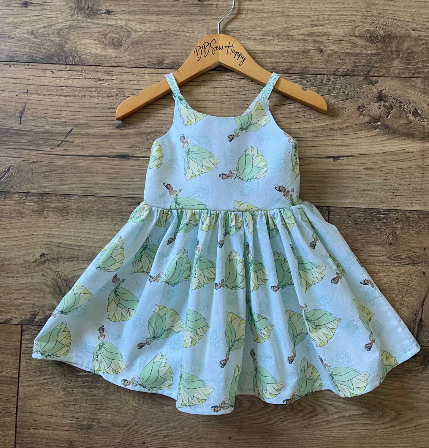 Girls Infant Toddler Princess TIANA *PRINCESS AND THE FROG* PRINCE NAVEEN Boho Sundress Dress tie back style