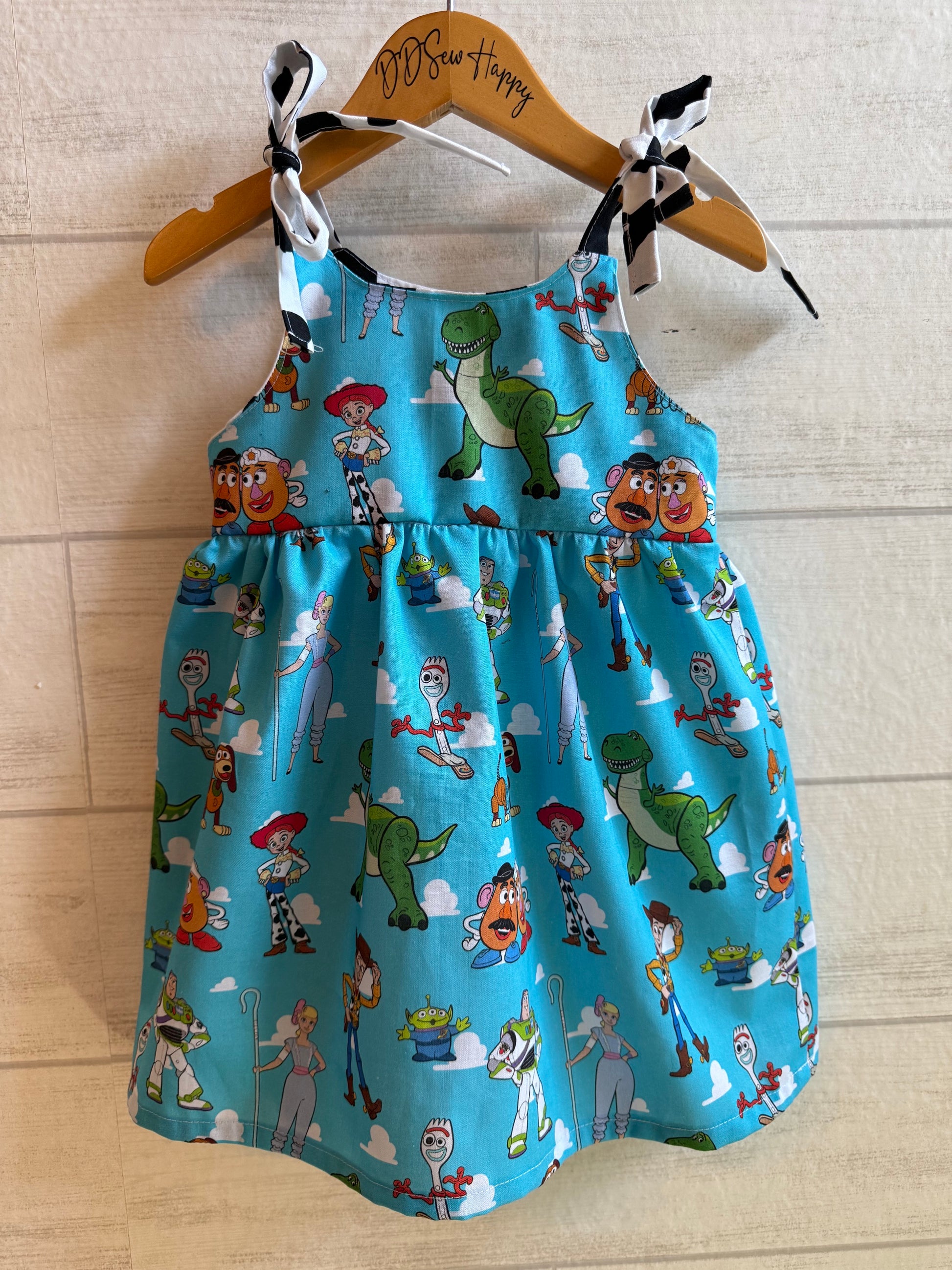 Girls, Infant and Toddlers TOY STORY CHARACTERS Boho Style Sundress with Shoulder Ties