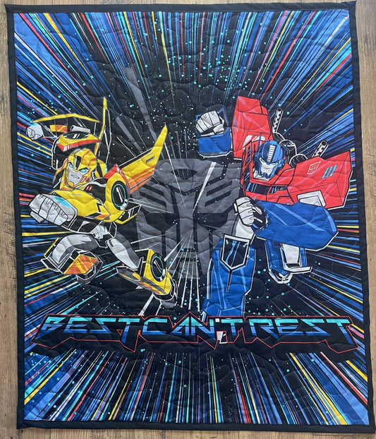 HASBRO TRANSFORMERS BEST CAN'T REST Inspired Quilted Blanket