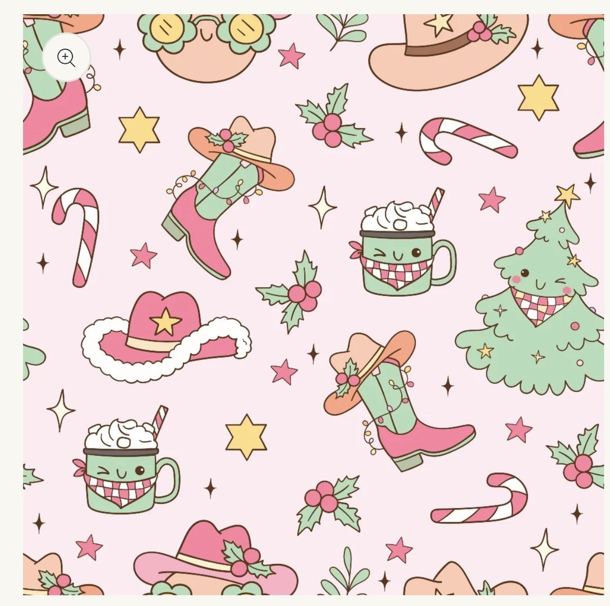 Infant & Toddler Girl's PINK COWGIRLS CHRISTMAS THEMED Bubble Romper