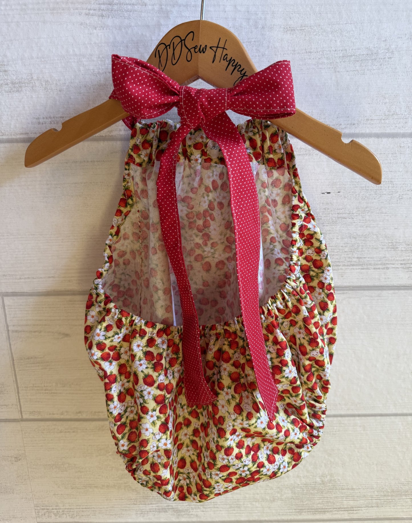 Infant & Toddler Girl's Beachy STRAWBERRY FLORAL Sunsuit Halter Top Romper