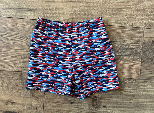 Child Shorts Boys RED WHITE BLUE CAMOPLAUGE CAMO Board Shorts Sizes 3 Months-6 Years