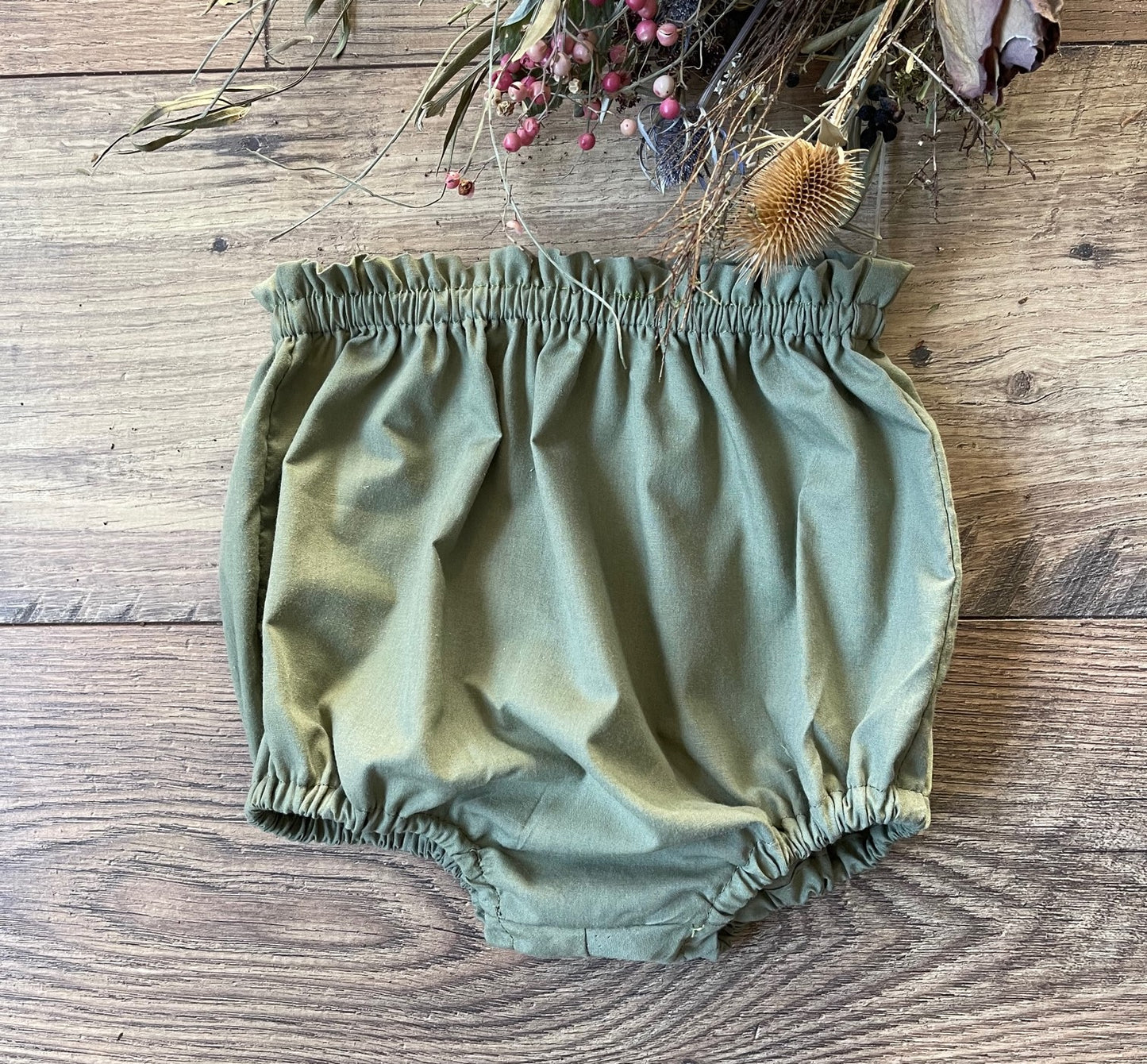 Baby Diaper Covers Girls Infant & Toddler Sage Green Boho High Rise Bloomers