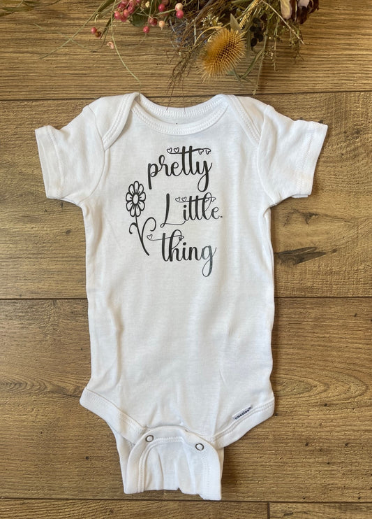 PRETTY LITTLE THING Boho Girls Infant Baby Onesie Bodysuit Outfit, Baby Shower Gift