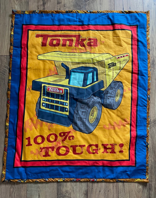 TONKA 100% TOUGH 36"X44" Work Truck Construction Blanket Comforter bedding crib nursery to adult lap blanket