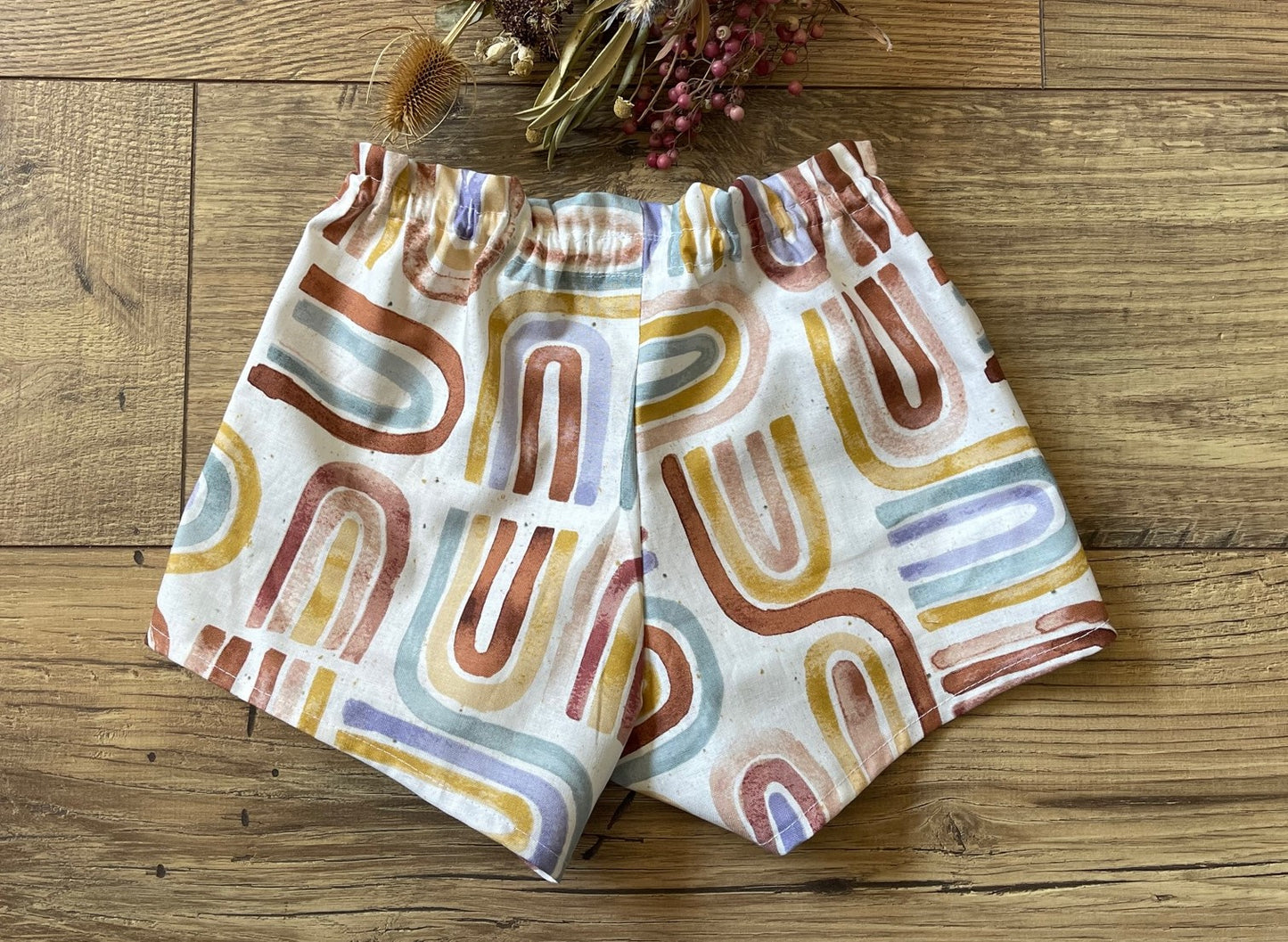 Boho Rainbow Girls Infant & Toddler Elastic Waist Shorts