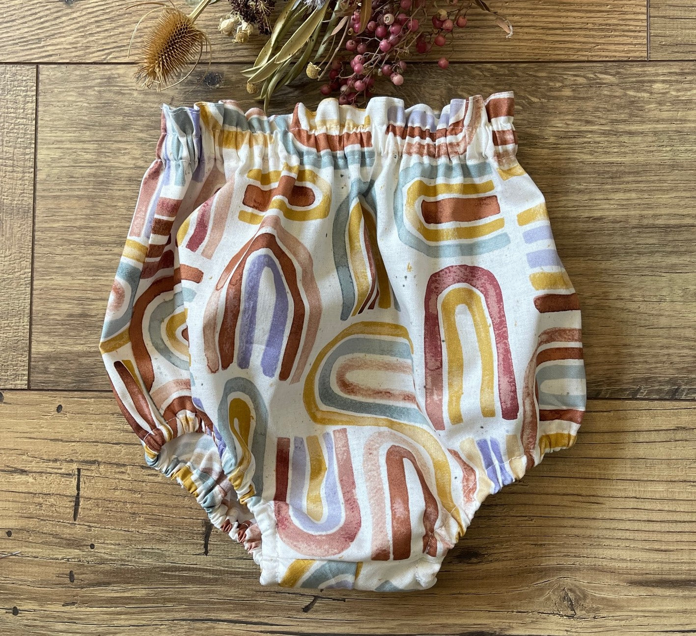 Boho Rainbow Baby Diaper Cover Infant & Toddler High Rise Bloomers