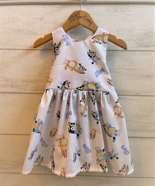 Girls Toddler Halter BLUEY CARTOON BLUEY & BINGO Sundress Sizes 12 Months-5 Years