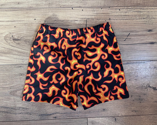 Child Shorts Boys ORANGE YELLOW FIRE FLAMES Board Shorts Sizes 3 Months-6 Years