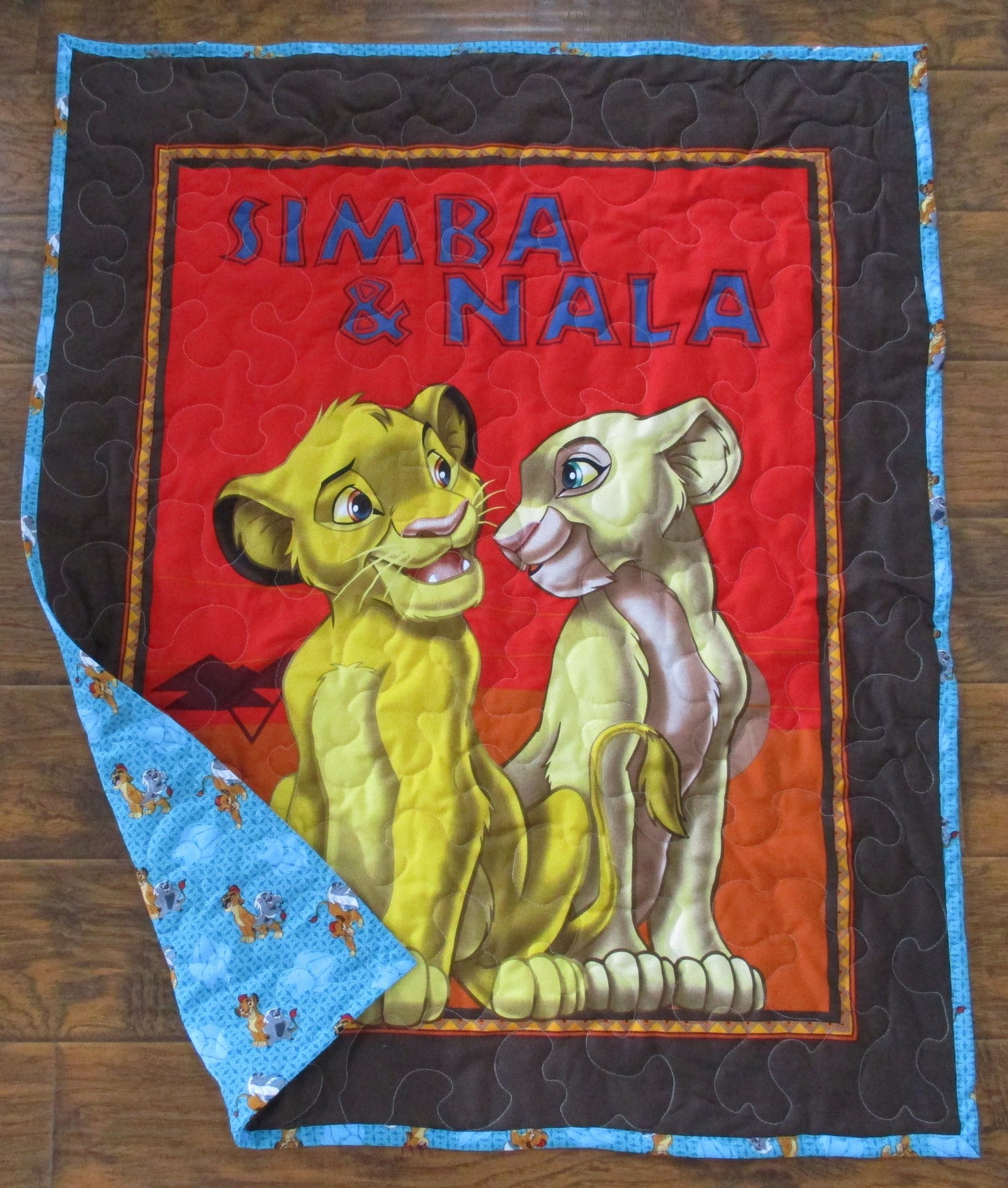 THE LION KING SIMBA & NALA Inspired Quilted Blanket