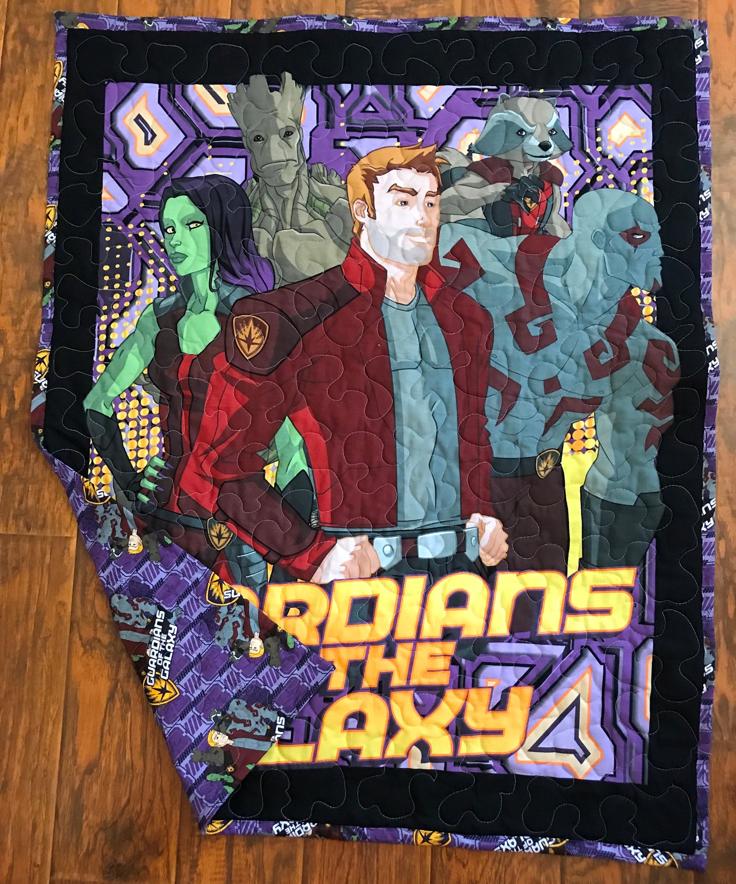 GUARDIAN OF THE GALAXY SUPERHEROES QUILTED BLANKET