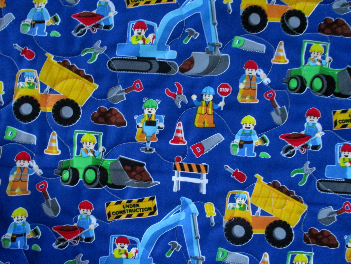 Boys Lego Construction Site Quilted Boys Infant Crib Toddler Blanket