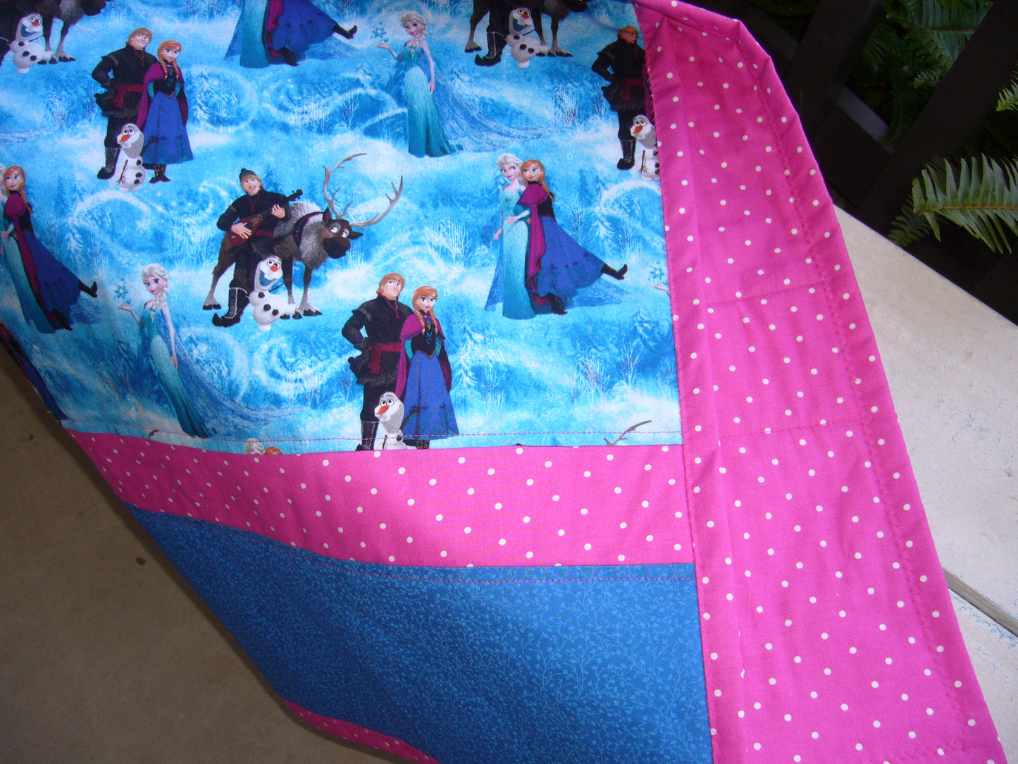 Frozen Sisters inspired Quilt Blanket Baby Nursery Child Toddler Bedding to Adult Lap Blanket