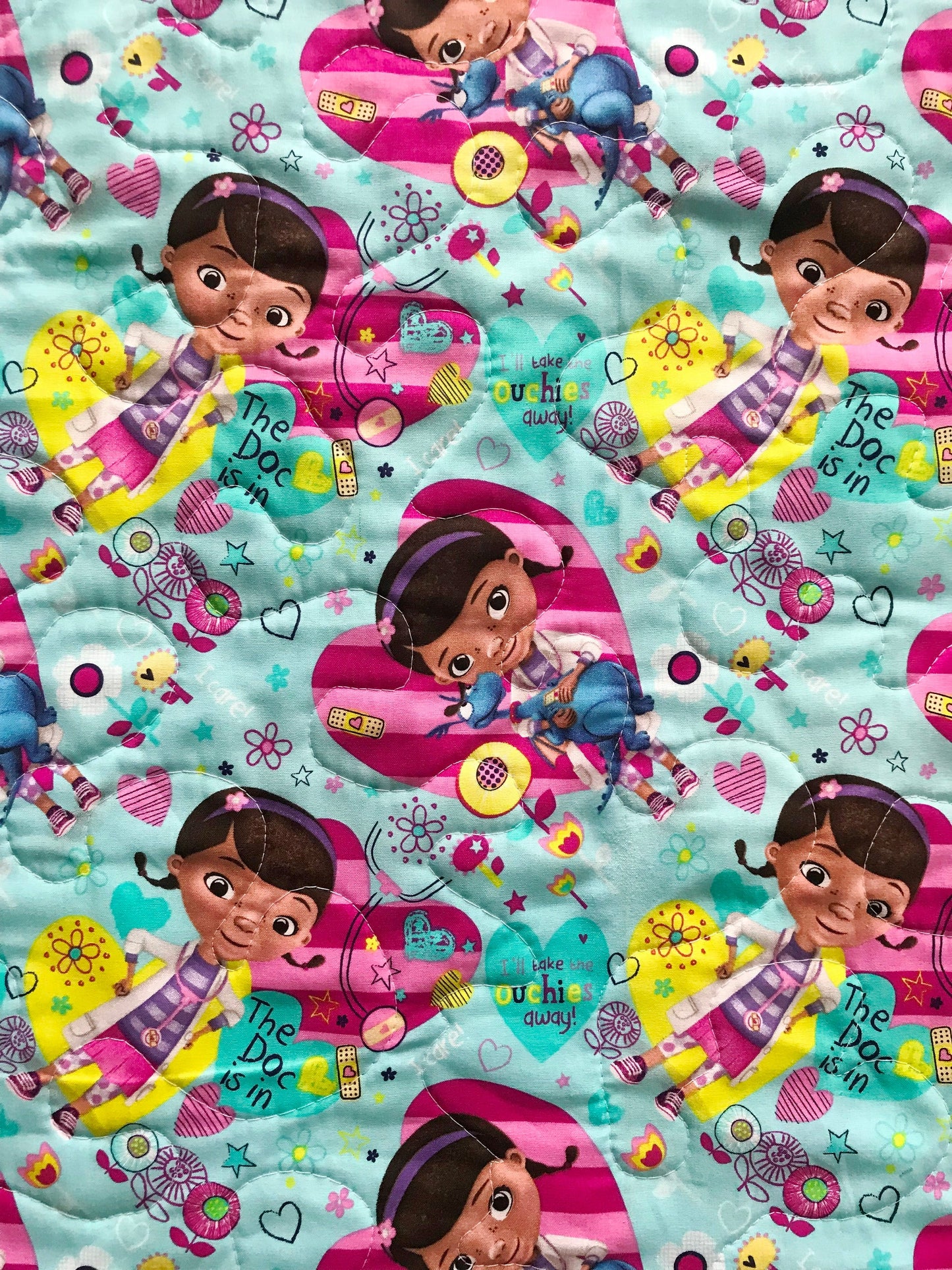 Doc McStuffins inspired Love You More Quilted Blanket