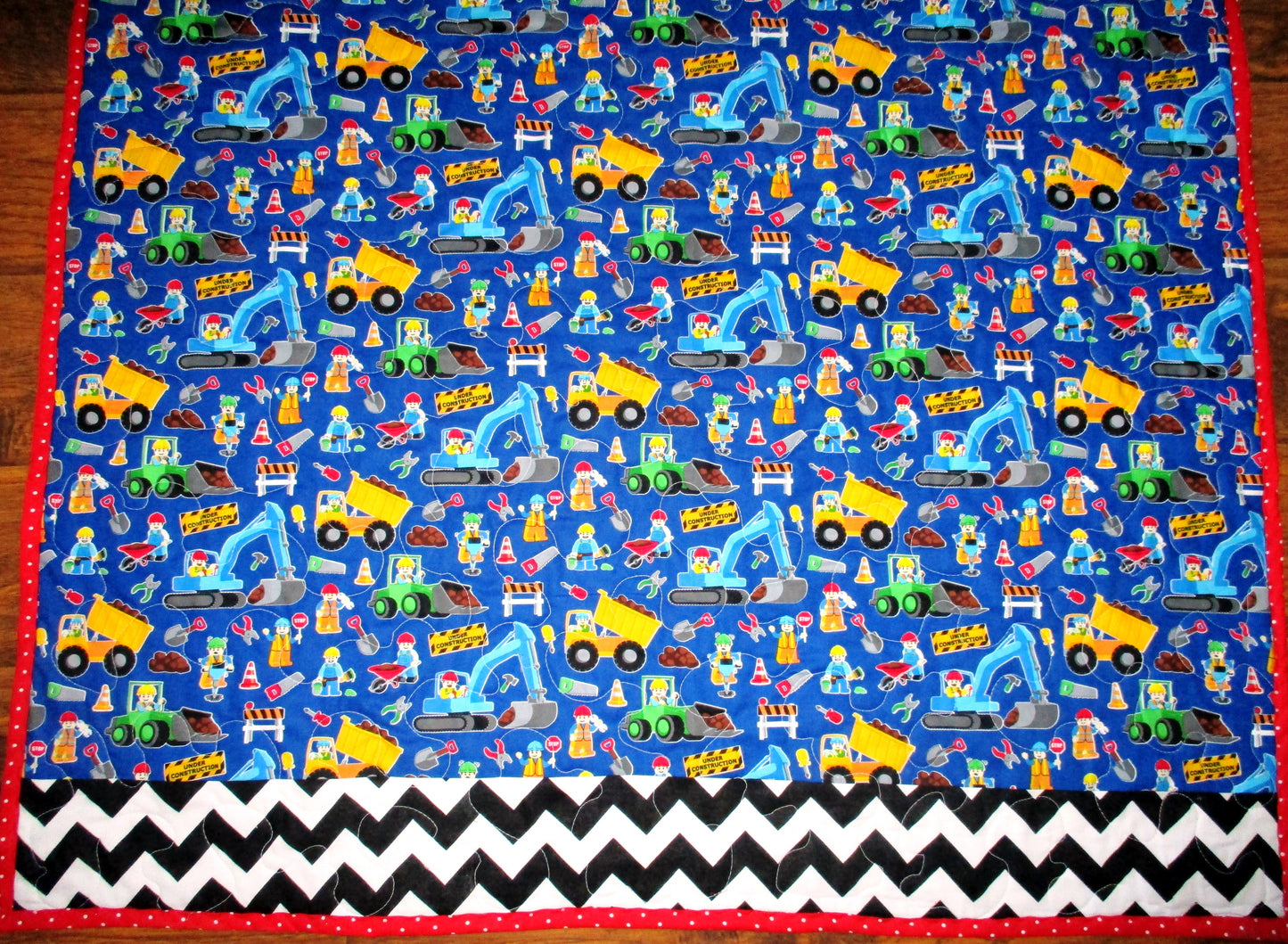 Boys Lego Construction Site Quilted Boys Infant Crib Toddler Blanket