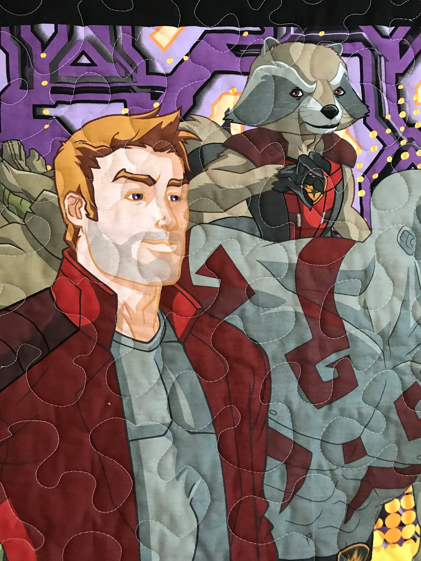 GUARDIAN OF THE GALAXY SUPERHEROES QUILTED BLANKET