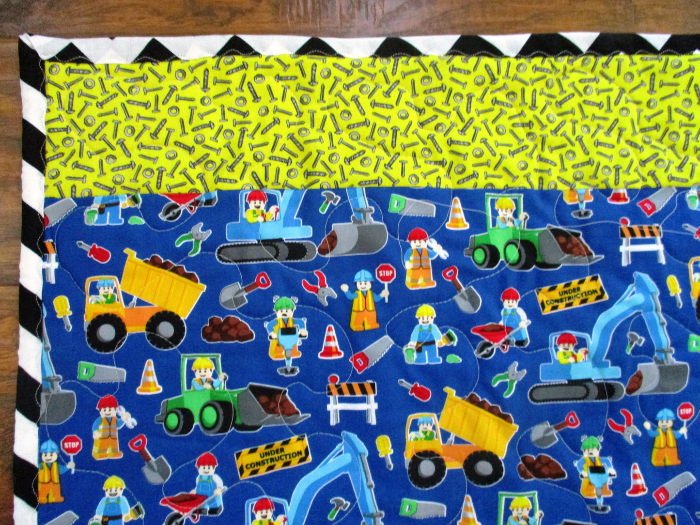 Boys Lego Construction Site Quilted Crib Toddler Blanket