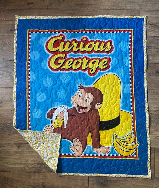 CURIOUS GEORGE MONKEY BUSINESS GOING BANANAS Quilted Blanket