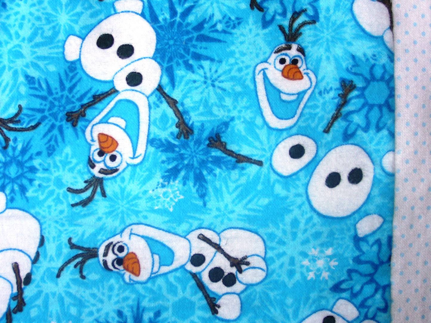 FROZEN SISTERS OLAF inspired Quilted Soft Flannel Blanket Baby Nursery Child Toddler Bedding to Adult Lap Blanket