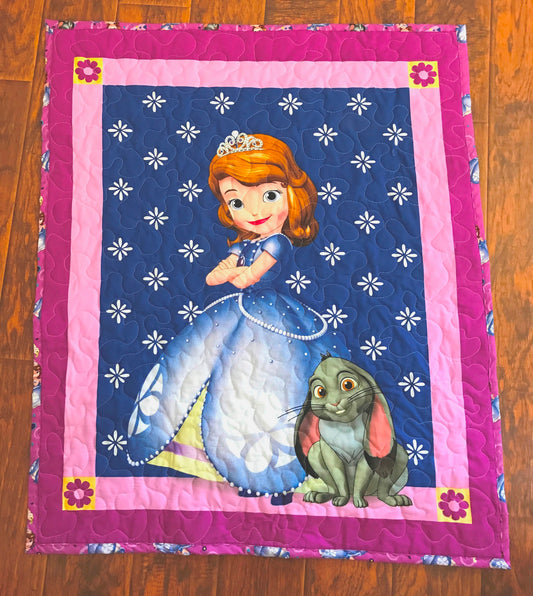 PRINCESS SOPHIA PRINCESS IN TRAINING Inspired Baby Child Quilted Blanket Baby Nursery Child Toddler Bedding