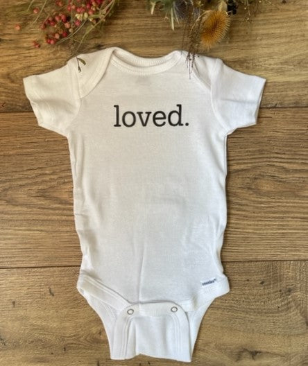 LOVED Girls & Boys Infant Baby Onesie Bodysuit Outfit, Baby Shower Gift
