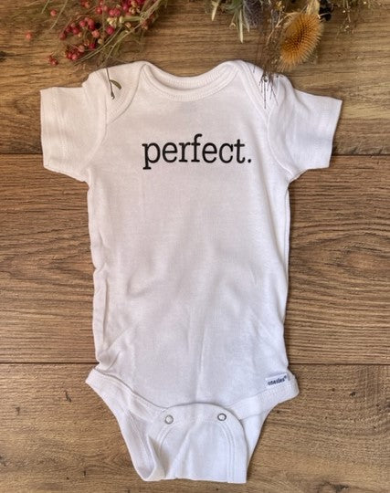 PERFECT Girls & Boys Infant Baby Onesie Bodysuit Outfit, Baby Shower Gift