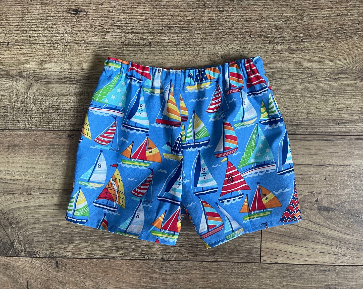 Child Shorts Boys NAUTICAL SAILBOARDS Board Shorts Sizes 3 Months-6 Years